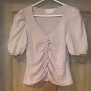 Nation LTD Blush Pink Ruched Blouse
